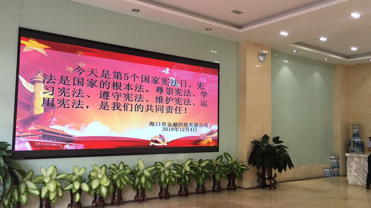 海口市擔保投資有限公司開展12.4國家憲法日宣傳活動